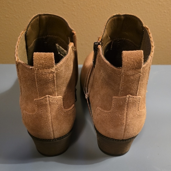 Propet Women's Suede Ankle Booties in Taupe - Picture 4 of 9